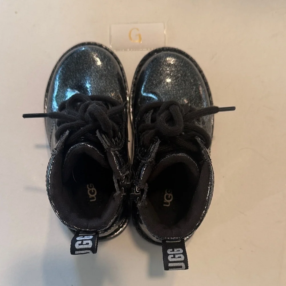 UGG Kids Shiny Black Boots